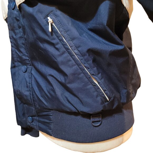 Vintage 1980s Unisex Small SKYR Ski Snow Jacket Red White Blue Men Women Preppy - Picture 9 of 11